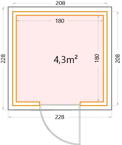 The Eleganto 2121 steel metal shed dimensions