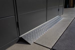 The Eleganto Double Door in Anthracite Showing The Optional Access Ramp