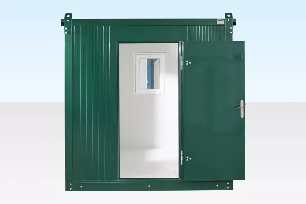 INSTAspace Flat Pack Insulated Office 2.3m x 2.3m Green Powder Coat