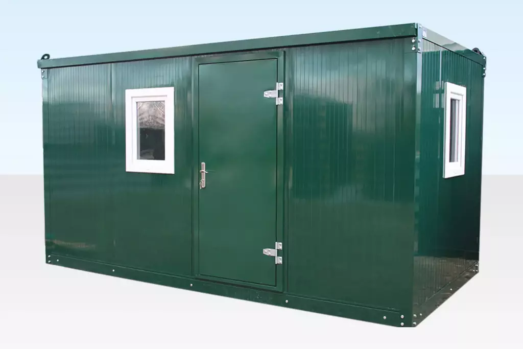INSTAspace Flat Pack Insulated Office 4.3m x 2.3m Green Powder Coat
