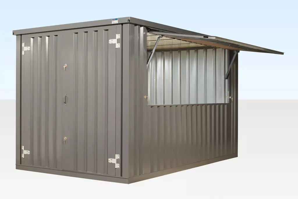 INSTAspace Flat Pack Kiosk 4m XL Grey Powder Coat