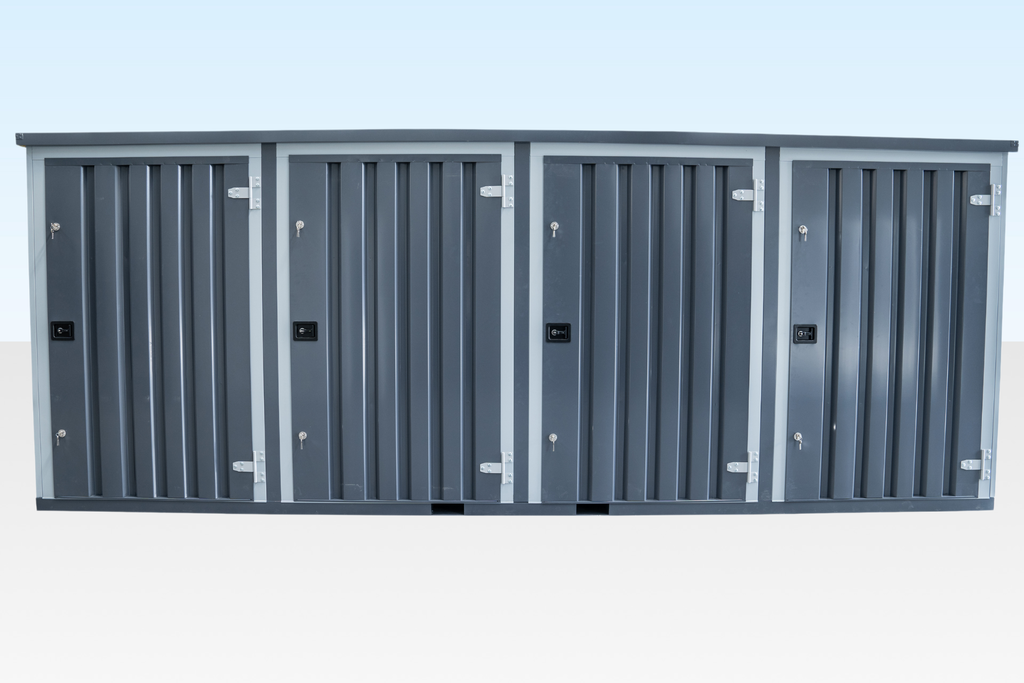 INSTAspace Flat Pack Multi-Compartment Container Grey Powder Coat 6m x 2.3m