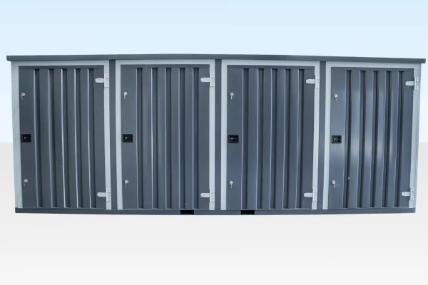 INSTAspace Flat Pack Multi-Compartment Container Grey Powder Coat 6m x 2.3m