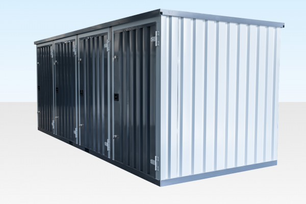 INSTAspace Flat Pack Multi-Compartment Container Grey Powder Coat 6m x 2.3m
