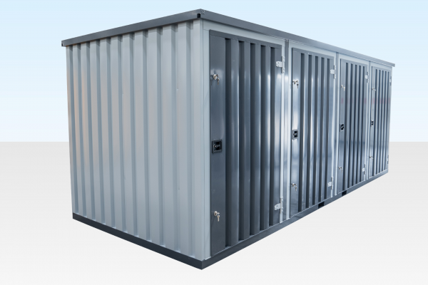 INSTAspace Flat Pack Multi-Compartment Container Grey Powder Coat 6m x 2.3m